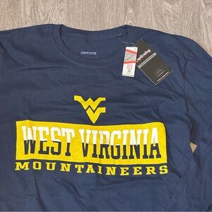 Captivating | West Virginia Mountaineers Navy & Yellow Long Sleeve Tee | Size M